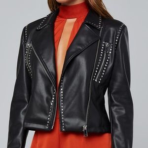 Bebe studded moto jacket